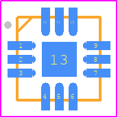 MASWSS0130TR-3000 - MACOM PCB footprint - Quad Flat No-Lead - Quad Flat No-Lead - 12-Lead PQFN†