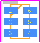 DW01A-G - SII Semiconductor PCB footprint - SOT23 (6-Pin) - SOT23 (6-Pin) - SOT-23-6