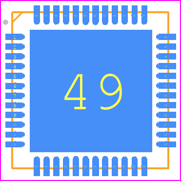 VNC2-48Q1C - FTDI Chip PCB footprint - Quad Flat No-Lead - Quad Flat No-Lead - QFN-48