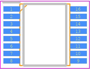TC74HC4053AFTEL - Toshiba PCB footprint - Small Outline Packages - Small Outline Packages - TSSOP16-P