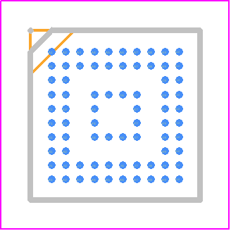 ADV7610BBCZ-P-RL - Analog Devices PCB footprint - BGA - BGA - 76-BALL CSP-PBGA