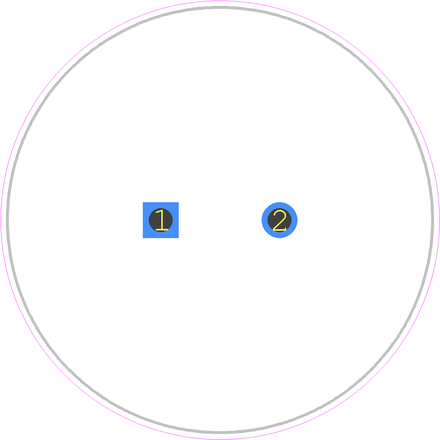 EKMH630VSN103MA50S - Chemi-Con PCB footprint - Capacitor, Polarized Radial Diameter - Capacitor, Polarized Radial Diameter - KMH (35x50)