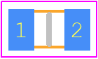 RH73X2A50GNTN - TE Connectivity PCB footprint - Resistor Chip - Resistor Chip - RH73 2A