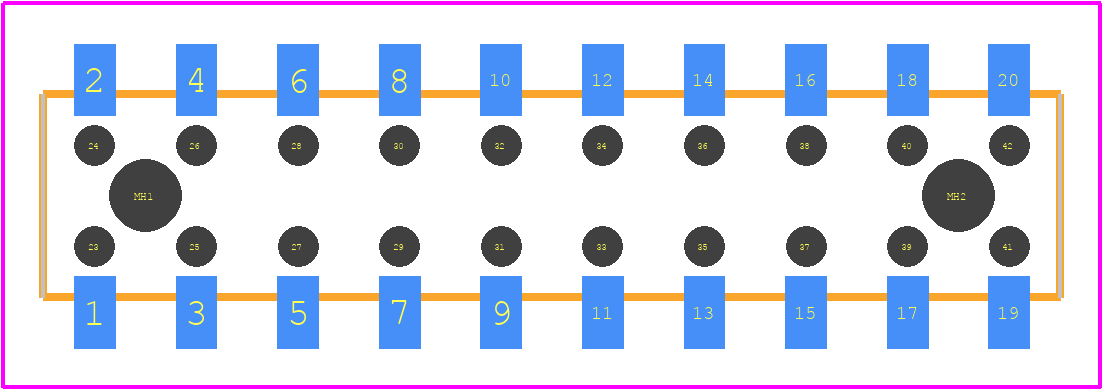 M20-7811045 - Harwin PCB footprint - Other - Other - M20-7811045-3