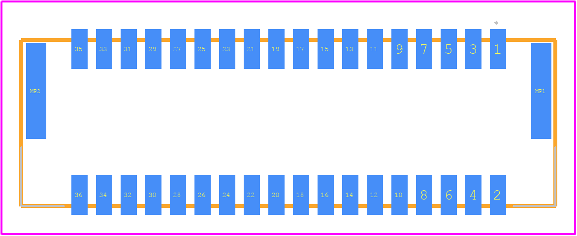 505448-3671 - Molex PCB footprint - Other - Other - 505448-3671-2