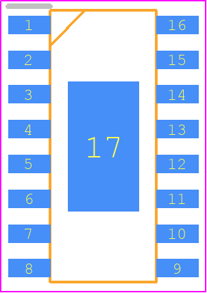 FL77944MX - onsemi PCB footprint - Small Outline Packages - Small Outline Packages - 16 SOIC EP
