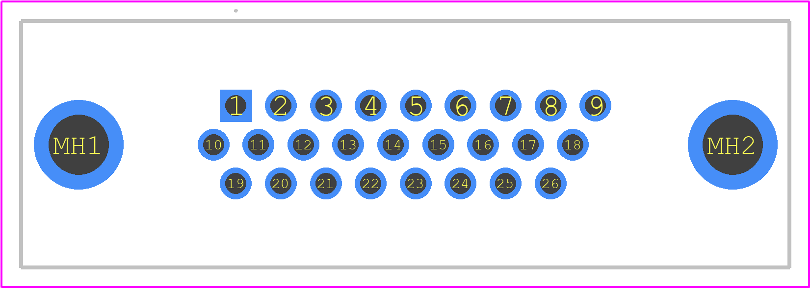 K86X-AD-26P-BRJ - Kycon PCB footprint - Other - Other - K86X-AD-26P-BRJ-2