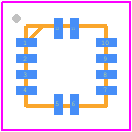 MP28200GG-P - Monolithic Power Systems (MPS) PCB footprint - Quad Flat No-Lead - Quad Flat No-Lead - QFN-12 (2mmx2mm) (MPS)