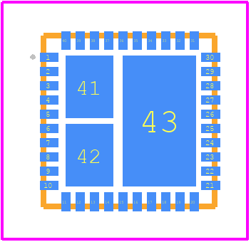 NCP3231MNTXG - onsemi PCB footprint - Other - Other - QFN40 6x6, 0.5P