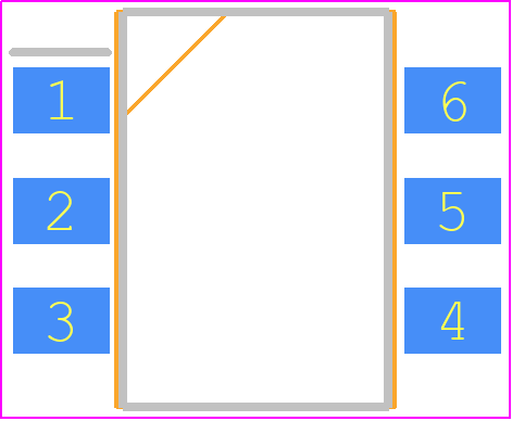 CS128 - Coto Technology PCB footprint - Small Outline Packages - Small Outline Packages - 6-SMD