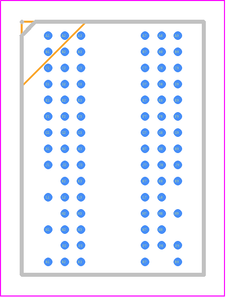 MT47H128M16RT-25E AIT:C TR - Micron PCB footprint - BGA - BGA - 84-Ball FBGA Package (9mm x 12.5mm) – x16