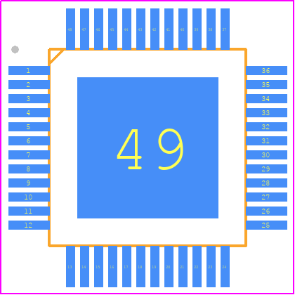 NCN6004AFTBR2G - onsemi PCB footprint - Quad Flat Packages - Quad Flat Packages - 48 LEADS, TQFP EP CASE 932F−01 ISSUE A