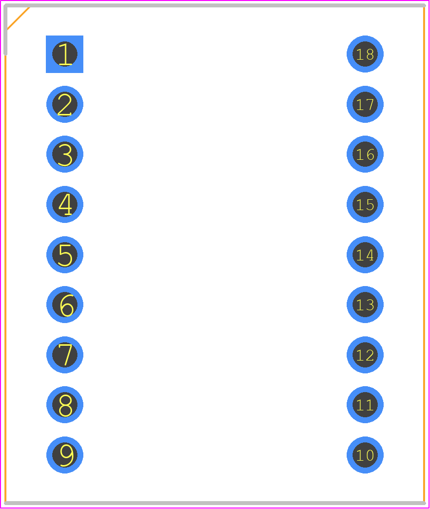 PDA54-12SRWA - Kingbright PCB footprint - Dual-In-Line Sockets - Dual-In-Line Sockets - PDA54-12SRWA