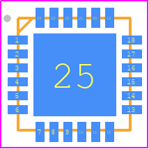 HMC1013LP4E - Analog Devices PCB footprint - Quad Flat No-Lead - Quad Flat No-Lead - HCP-24-2