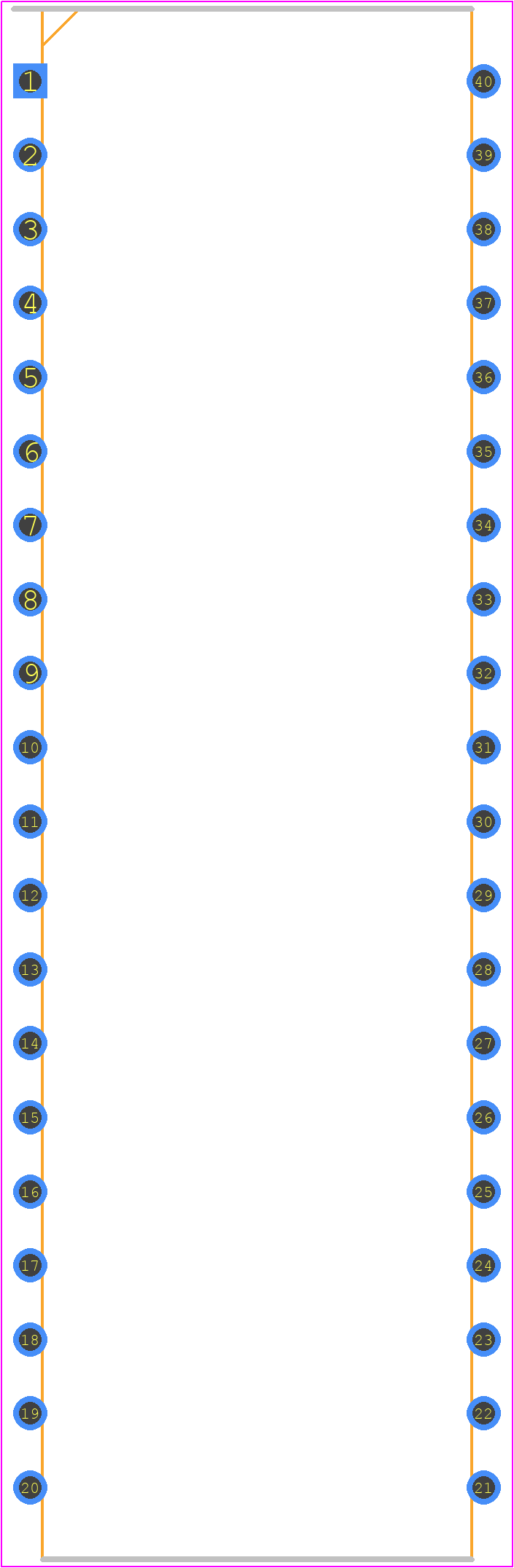 ICL7106CPL - Renesas Electronics PCB footprint - Dual-In-Line Packages - Dual-In-Line Packages - E40.6