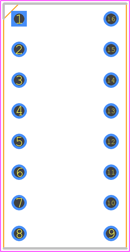 KB-H100SRD - Kingbright PCB footprint - Dual-In-Line Sockets - Dual-In-Line Sockets - KB-H100SRD