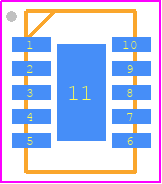 CCS811B-JOPD500 - ams OSRAM PCB footprint - Small Outline No-lead - Small Outline No-lead - LGA-12