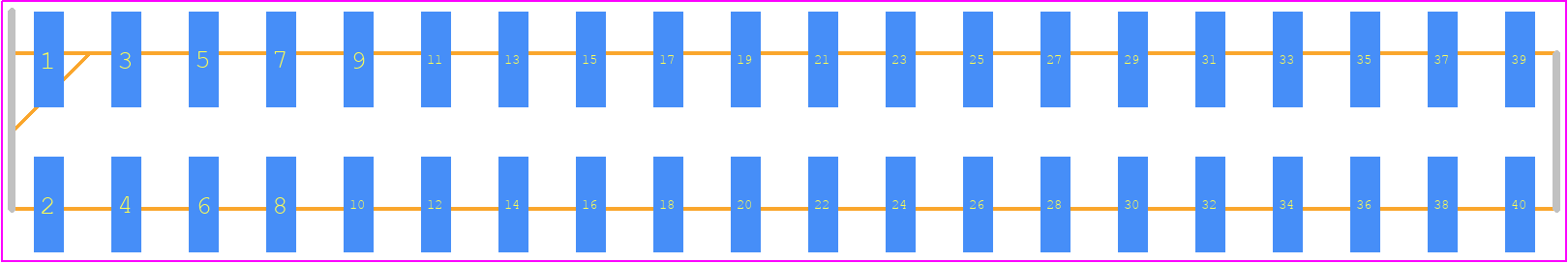 87759-4014 - Molex PCB footprint - Header, Unshrouded - Straight SMD Pin - Header, Unshrouded - Straight SMD Pin - 87759-4014