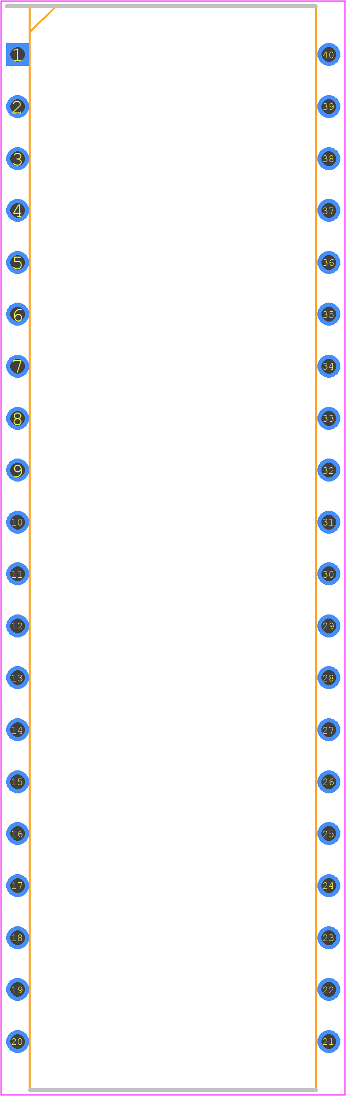 EF6809EP - STMicroelectronics PCB footprint - Dual-In-Line Packages - Dual-In-Line Packages - EF6809EP