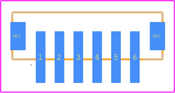 JST B6B-SM4-TB - JST (JAPAN SOLDERLESS TERMINALS) PCB footprint - Other - Other - JST B6B-SM4-TB-4