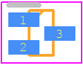 DTA114EUAT106 - ROHM Semiconductor PCB footprint - SOT23 (3-Pin) - SOT23 (3-Pin) - EMT3F