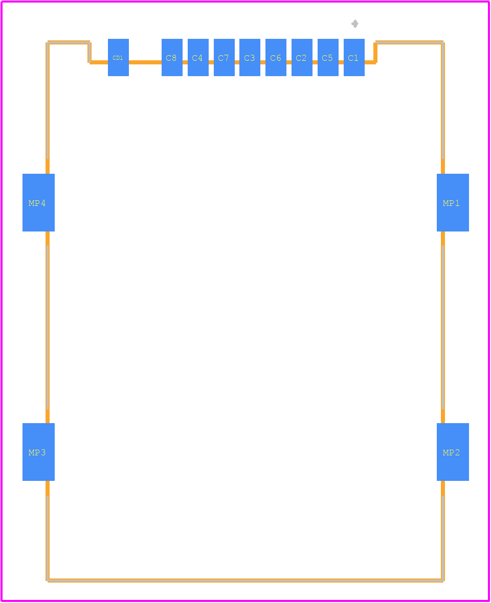 SIM4065-8-1-15-00-A - GCT (GLOBAL CONNECTOR TECHNOLOGY) PCB footprint - Other - Other - SIM4065-8-1-15-00-A-1
