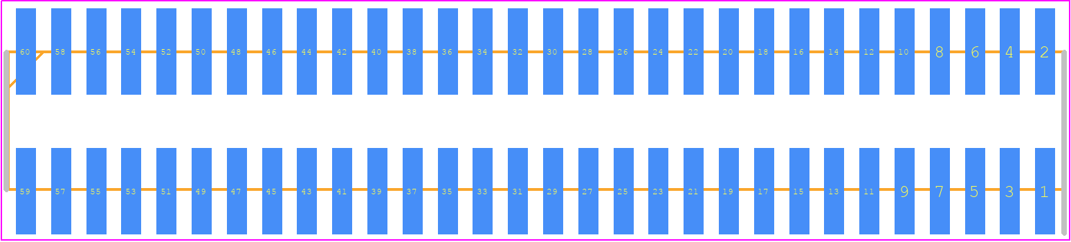 FTR-130-01-S-D - SAMTEC PCB footprint - Header, Unshrouded - Straight SMD Pin - Header, Unshrouded - Straight SMD Pin - FTR-130-01-S-D