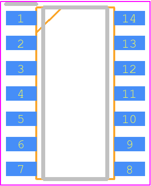 CS4354-CSZ - Cirrus Logic PCB footprint - Small Outline Packages - Small Outline Packages - 14L SOIC