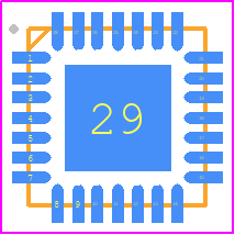 AT42QT2160-MMUR - Microchip PCB footprint - Quad Flat No-Lead - Quad Flat No-Lead - VQFN 28