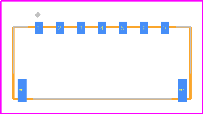 DF65-7P-1.7V(21) - Hirose PCB footprint - Other - Other - DF65-7P-1.7V(21)-3