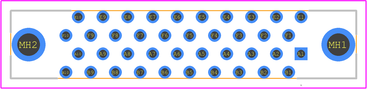 FX2C-40S-1.27DSAL(71) - Hirose PCB footprint - Other - Other - FX2C-40S-1.27DSAL(71)-2