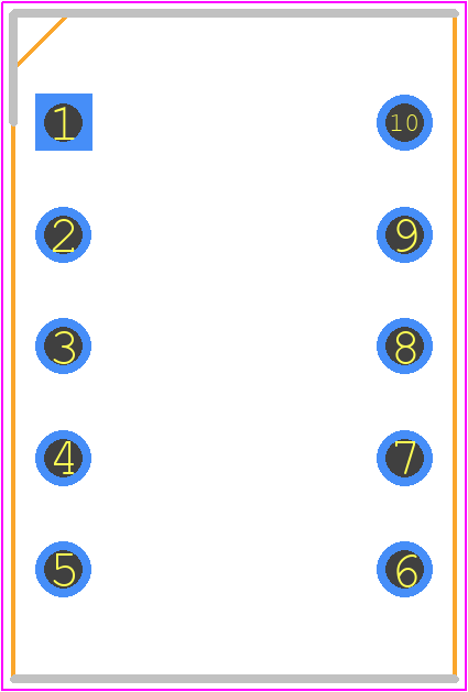 206-5ST - CTS PCB footprint - Dual-In-Line Sockets - Dual-In-Line Sockets - 206-5ST