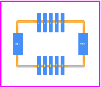 DF12B(3.0)-10DP-0.5V(86) - Hirose PCB footprint - Other - Other - DF12B(3.0)-10DP-0.5V(86)-3