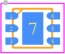 HMC8410LP2FETR - Analog Devices PCB footprint - Small Outline No-lead - Small Outline No-lead - CP-6-9