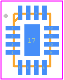 STG3693QTR - STMicroelectronics PCB footprint - Quad Flat No-Lead - Quad Flat No-Lead - QFN16L (2.6x1.8 mm)