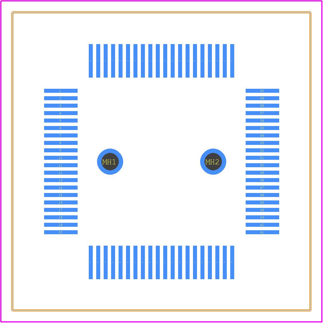 IC149-080-017-B5 - Yamaichi PCB footprint - Other - Other - IC149-080-017-B5-4