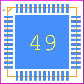 FT6306DMB - FocalTech PCB footprint - Quad Flat No-Lead - Quad Flat No-Lead - QFN-48