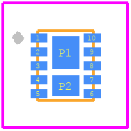 NCP347MTAFTBG - onsemi PCB footprint - Other - Other - WDFN10, 2.5x2, 0.5P