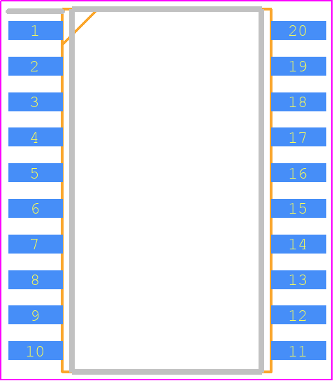 4420P-T06-250/201L - Bourns PCB footprint - Small Outline Packages - Small Outline Packages - 20-SOIC
