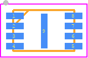 MX25R1635FZUIH0 - Macronix PCB footprint - Small Outline No-lead - Small Outline No-lead - USON
