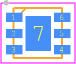 SGP30-2.5k - Sensirion PCB footprint - Small Outline No-lead - Small Outline No-lead - SGP30