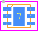 AP2501SN-7 - Diodes Incorporated PCB footprint - Small Outline No-lead - Small Outline No-lead - AP2501SN-7