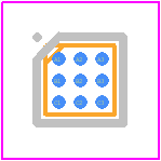 TS4962MEIJT - STMicroelectronics PCB footprint - BGA - BGA - 9-bump Flip Chip package outline