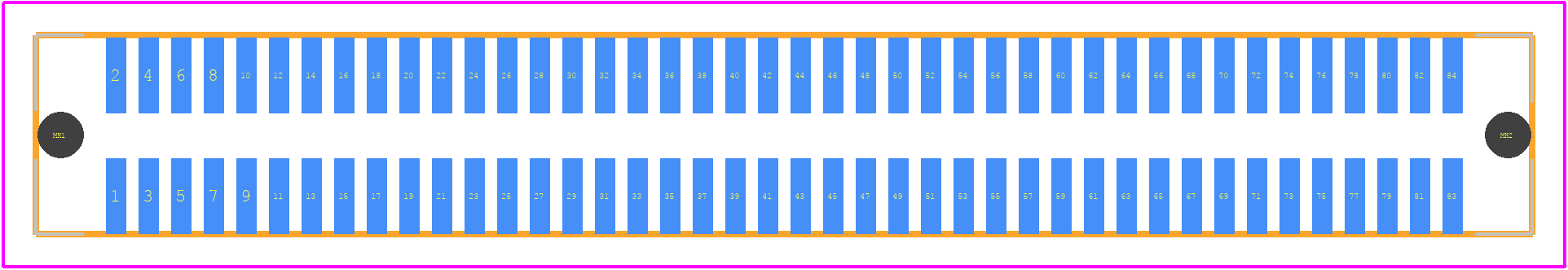 71741-0001 - Molex PCB footprint - Other - Other - 71741-0001-1