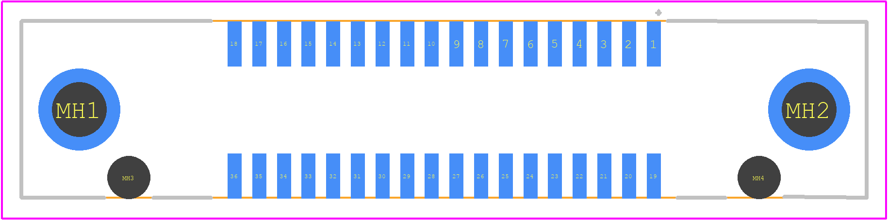10236-2200PE - 3M PCB footprint - Other - Other - 10236-2200PE-1