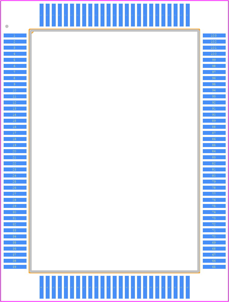 KSZ8995MA - Microchip PCB footprint - Quad Flat Packages - Quad Flat Packages - KSZ8995MA