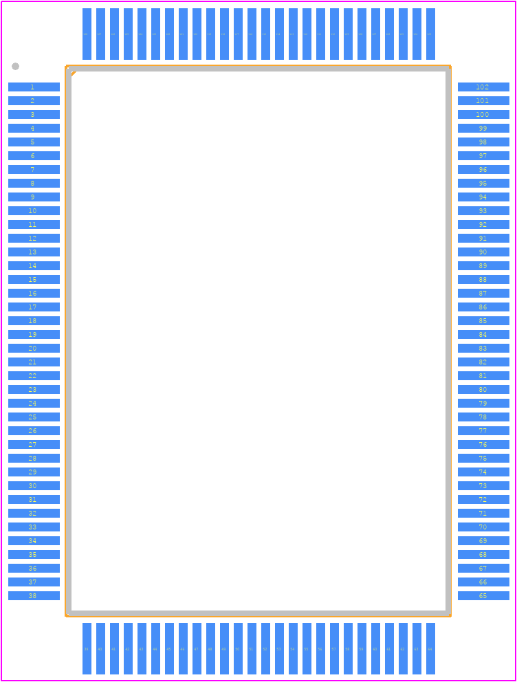 KSZ8995MI - Microchip PCB footprint - Quad Flat Packages - Quad Flat Packages - 128 Pin QFP