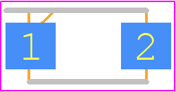 B345AF-13 - Diodes Incorporated PCB footprint - Small Outline Diode Flat Lead - Small Outline Diode Flat Lead - SMAF