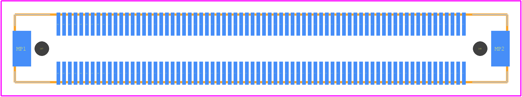 FX10A-144P-SV2(83) - Hirose PCB footprint - Other - Other - FX10A-144P-SV2(83)