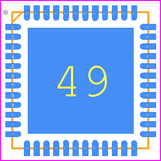 FT800Q-R - Bridgetek Pte Ltd. PCB footprint - Quad Flat No-Lead - Quad Flat No-Lead - VQFN-48-ren1